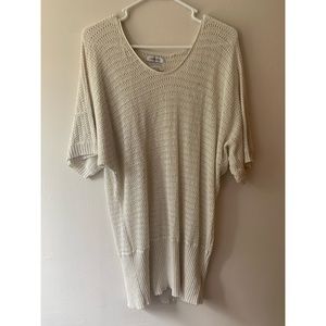 Van Huesen - large Sparkle White Long Sweater